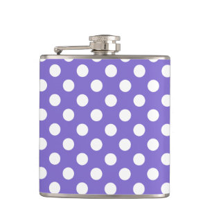Flasques Pois blancs sur perwinkle