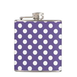 Flasques Pois blancs sur ultra violet