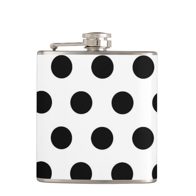 Flasques Pois noirs en blanc (Devant)