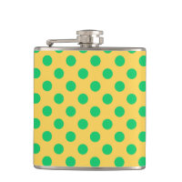 Pois verts sur jaune