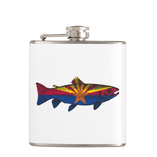 Flasques Poisson Arizona Drapeau truite (Devant)
