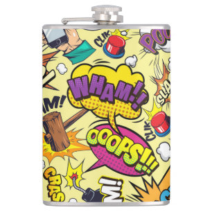 Flasques Pop Art Power Flask - Retro Comic Design