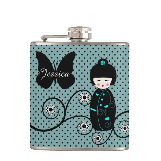 Flasques Pot Polka japonais personnalisé (Devant)