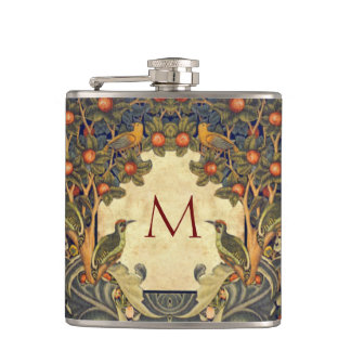 Flasques Pré Raphaelite Wm. MONOGRAMME PERSONNALISABLE Morr