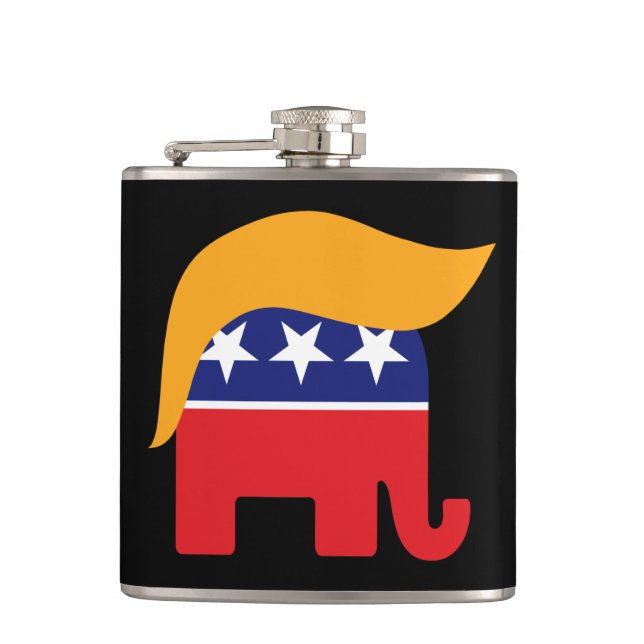 Flasques Président Donald Trump GOP Elephant Hair (Devant)