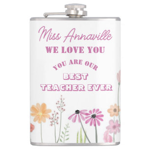 Flasques Professeur Floral tendance Meilleur enseignant Fla