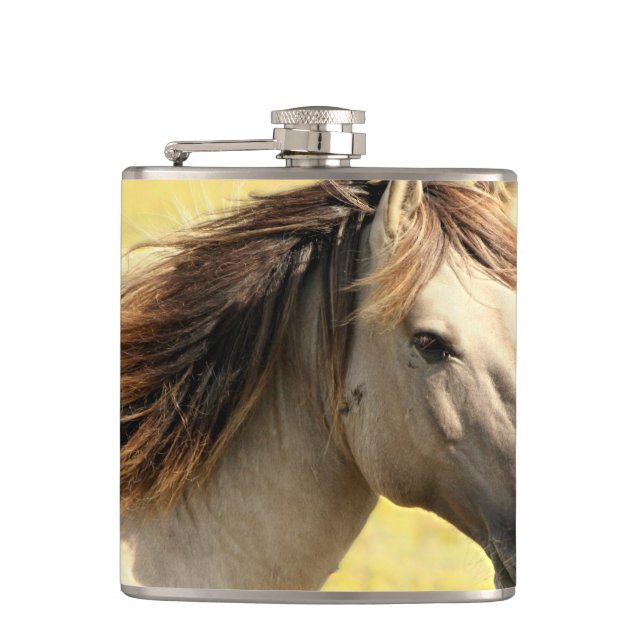 Flasques Profil du cheval beige (Devant)