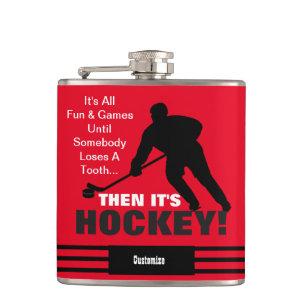 Flasques Puis c'est Hockey Vinyl Wrapper Flask