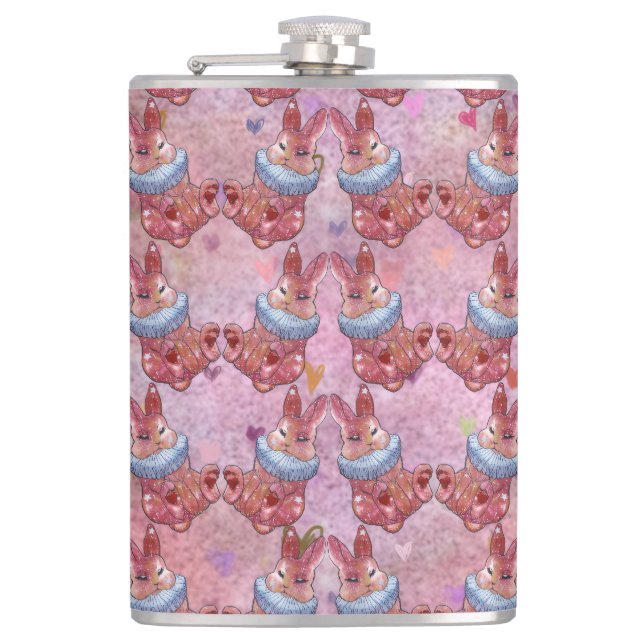 Flasques Rabbit Bunny named Ladybug Candy Jar (Devant)