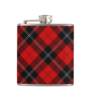 Flasques Ramsay tartan rouge noir plaid