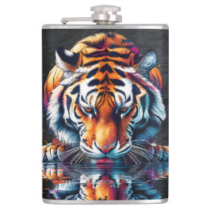 Flasques Réflexion de l'eau potable tigre