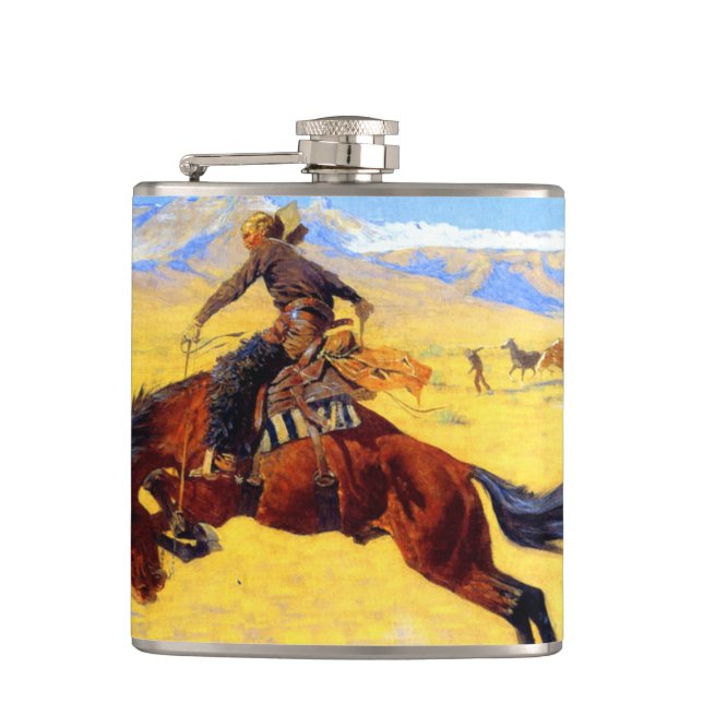 Flasques Remington Old West Horse et Cowboy (Devant)