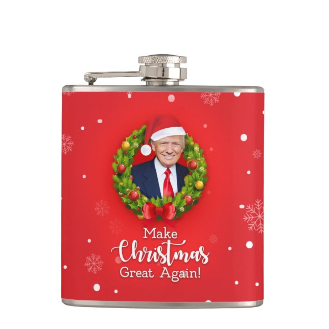 Flasques Rendre Noël à la grandeur Trump MAGA cadeau amusan (Devant)