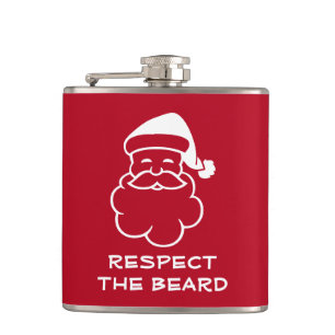 Flasques Respectez la barbe drôle boisson de Noël Père Noël