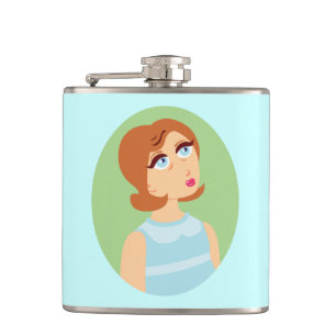 Flasques Retro Girl Blue