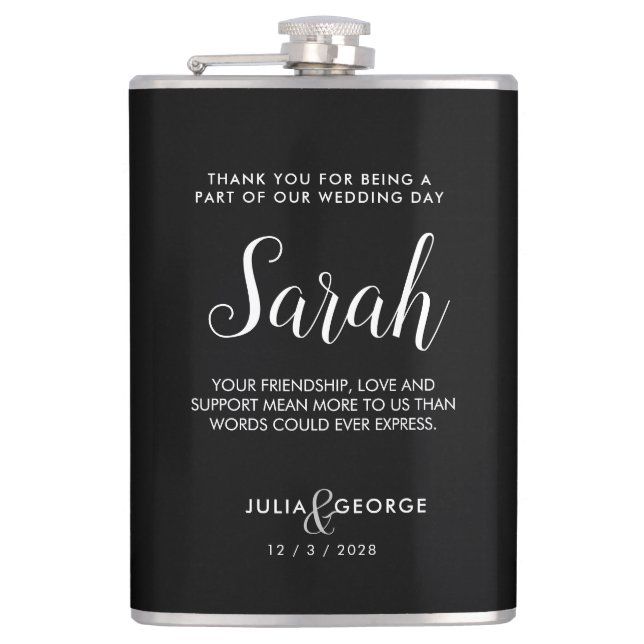 Flasques Revallyna Script minimaliste BRIDAL PARTY CADEAU (Devant)
