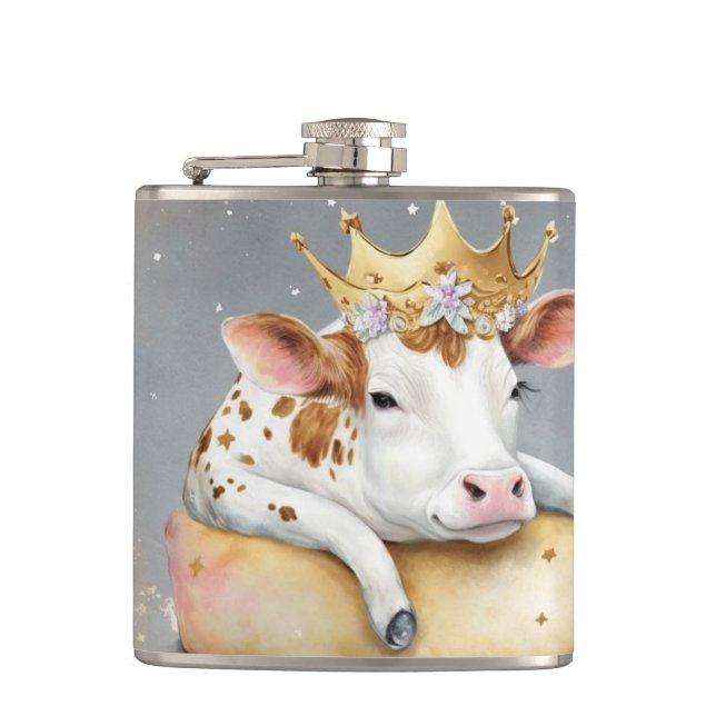 Flasques Rêve de vache royale sur le trône de fromage (Devant)