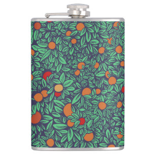 Flasques Rich Orchard : Vintage Tree Motif.
