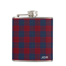 Robinson Tartan Monogram Marine Blue and Red Plaid