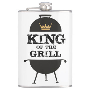Flasques Roi Du Grill, Couronne D'Or Noir