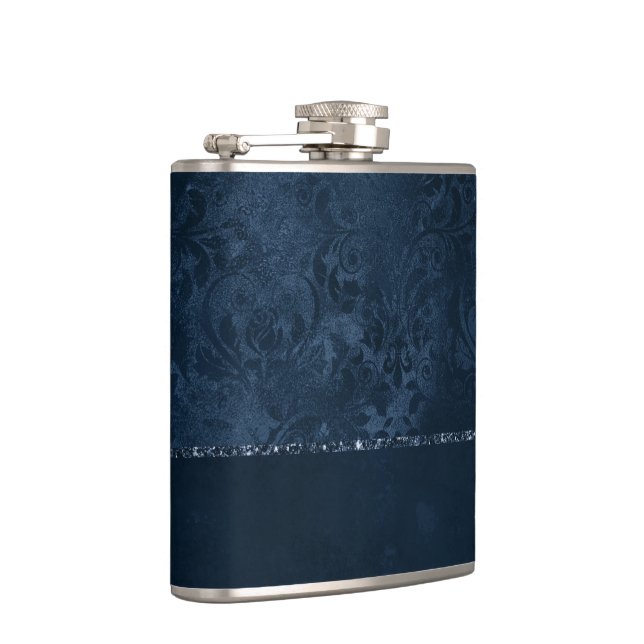Flasques Romance de la marine de minuit | Blue Satiny Grung (Droite)