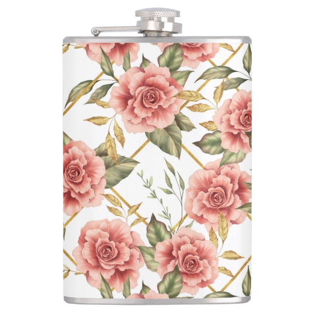 Flasques Rose et feuille (Devant)