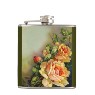Flasques Roses vintages d'or
