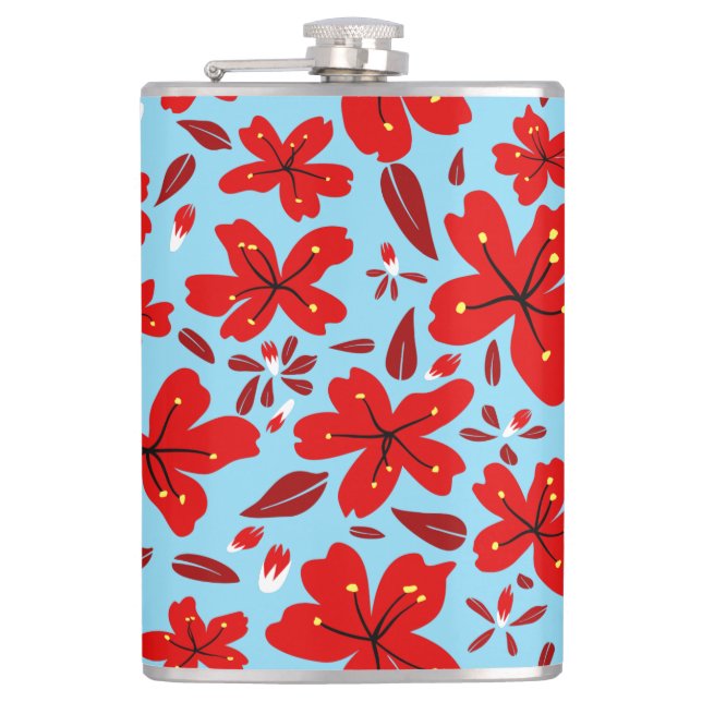 Flasques Rouge floral (Devant)