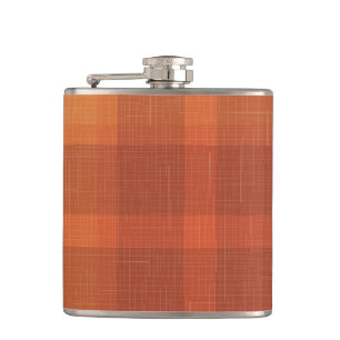 Flasques Rustique Orange Automne Plaid Tartan