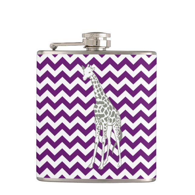 Flasques Safari Chevron de violette africaine avec la (Devant)