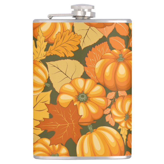 Flasques Saison d'automne Halloween Citrouille Motif (Devant)
