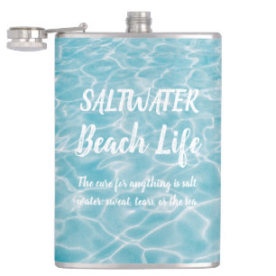 Flasques Saltwater Beach Life Réflexions de la piscine aqua