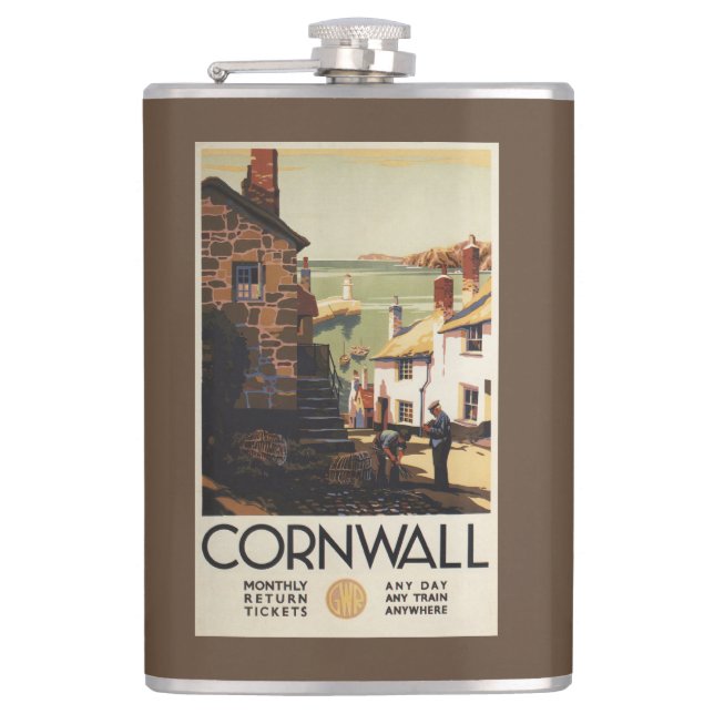 Flasques Scène de rue avec deux hommes travaillant le (Devant)