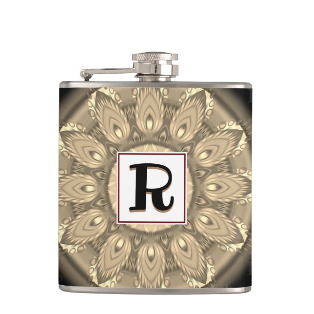 Flasques Sépia psychedelia, fiole de la hanche enveloppée d (Devant)