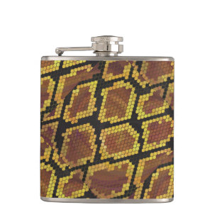 Flasques Serpent Brown et impression or