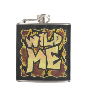 Flasques Serpent Wild Me Brown et imprimé or