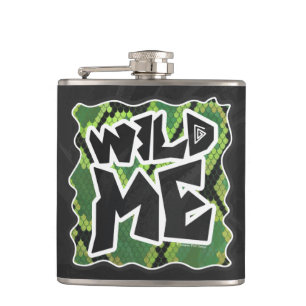Flasques Serpent Wild Me noir et vert impression