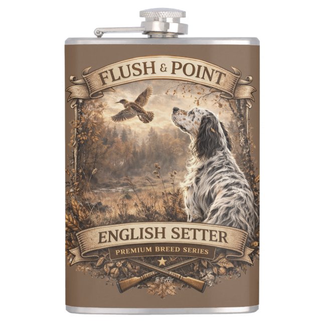 Flasques Setter anglais (Devant)