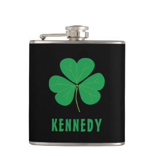 Flasques Shamrock Green Clover Irlande Celtic Irish Nom