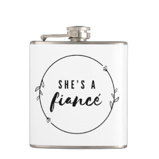 Flasques She’s a Fiancé Elegant Engagement Bride to Be Gift