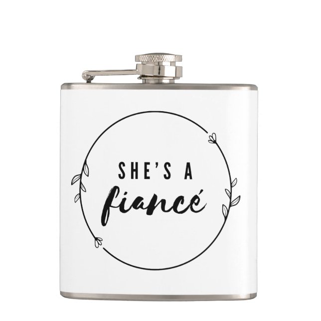 Flasques She’s a Fiancé Elegant Engagement Bride to Be Gift (Devant)