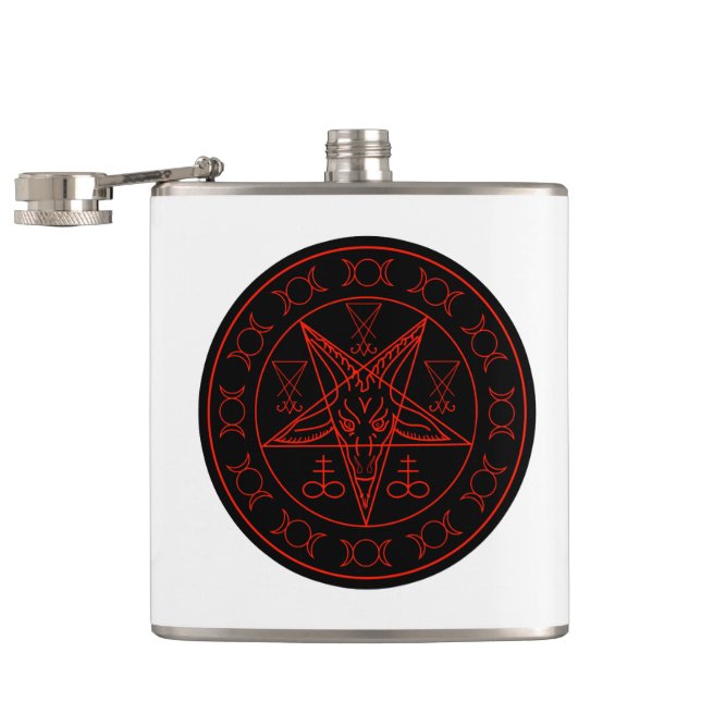 Flasques Sigil de lune triple de Baphomet et sigil de (Ouvert)