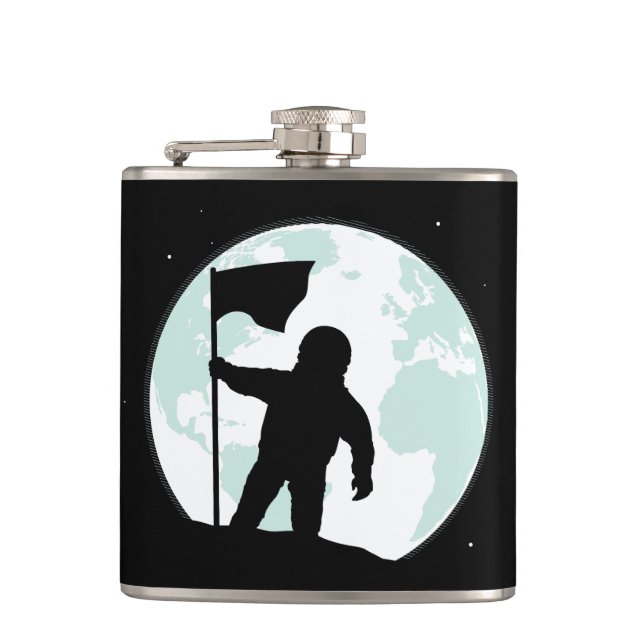 Flasques Silhouette d'astronaute (Devant)