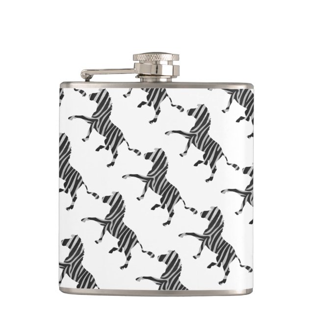 Flasques Silhouette noir et gris clair Zebra (Devant)