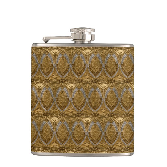 Flasques Silver And Gold Art Deco Pattern (Devant)