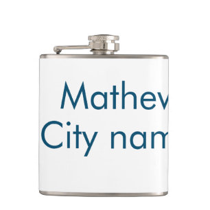 Flasques simple lettre initiale monogramme ajouter votre no