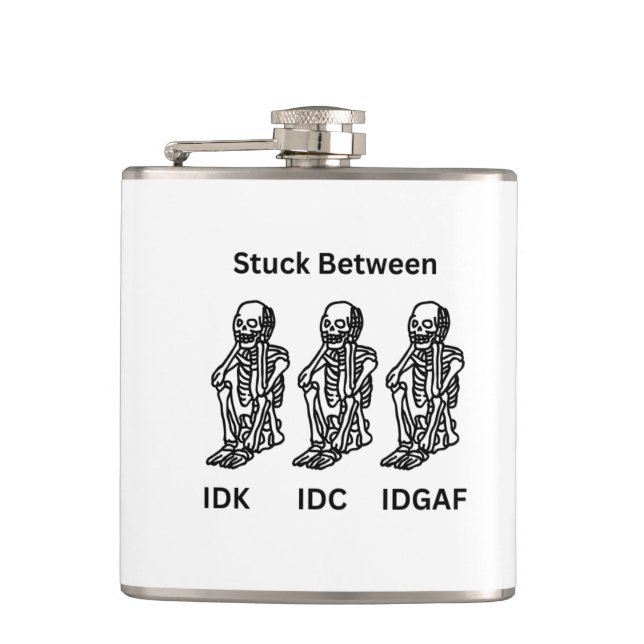 Flasques Skelton coincé sur (Devant)