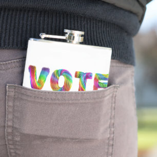 Flasques SlipperyJoe vote amour égalité fourrure arc-en-cie