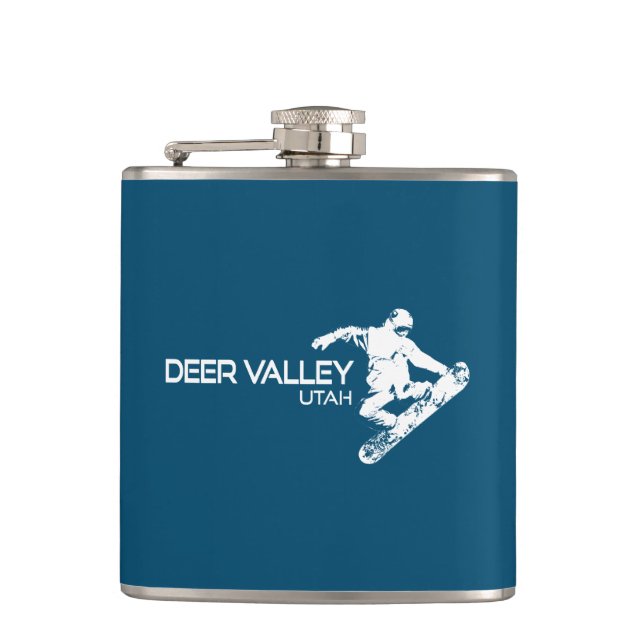 Flasques Snowboardeur de Deer Valley Utah (Devant)