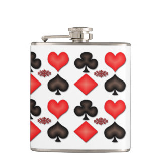 Flasques Spades Coeurs Diamonds Clubs Motif